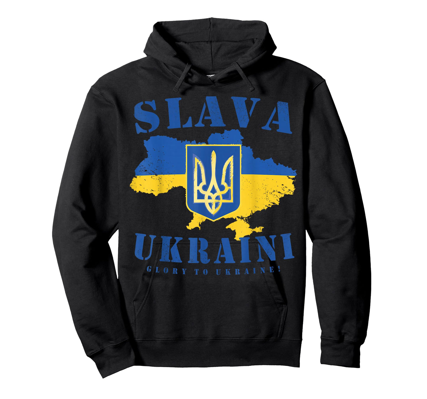 Slava Ukraini Ukrainian Tryzub Flag Glory To Ukraine T-Shirt