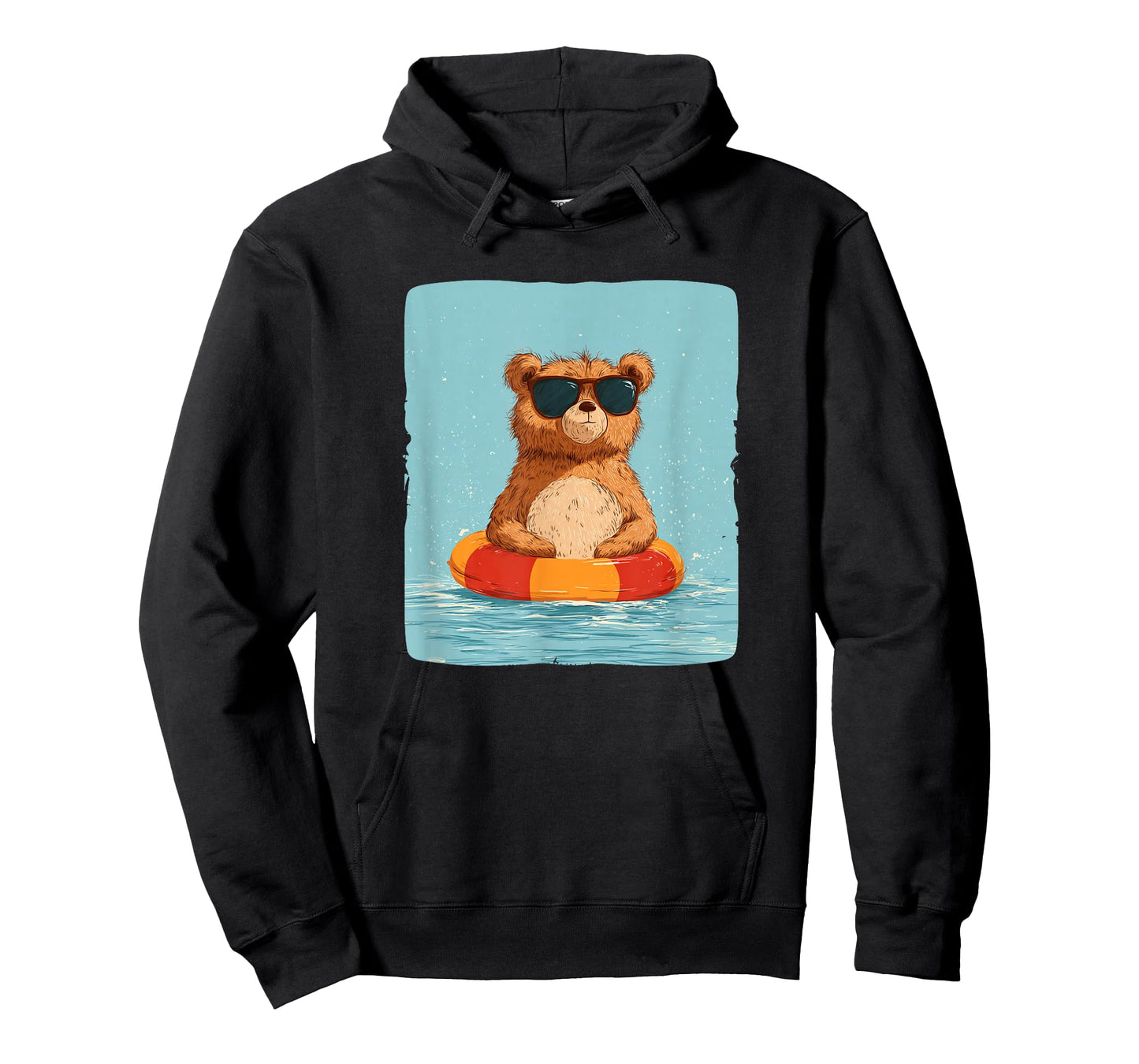 Cool Bear in Pool Ring for Vacation Lovers T-Shirt