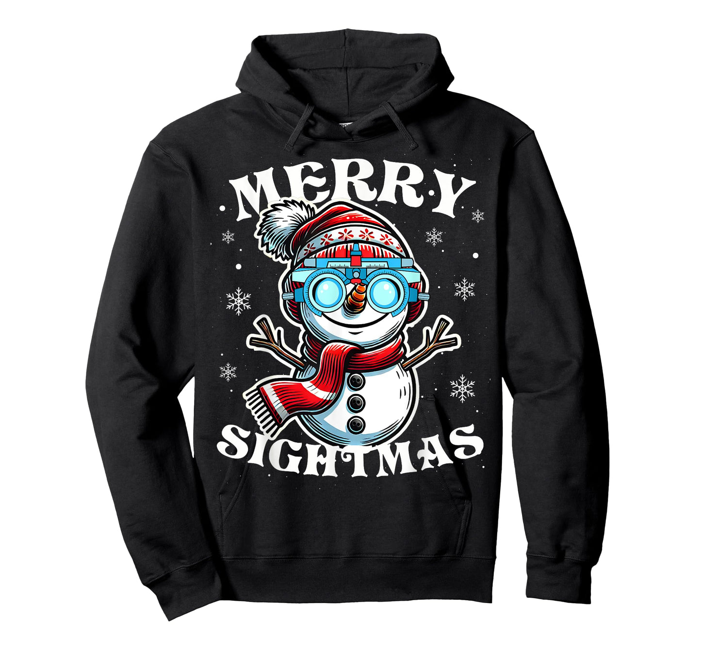 Merry Sightmas Snowman Optometry Christmas Shirt Eye Doctor T-Shirt