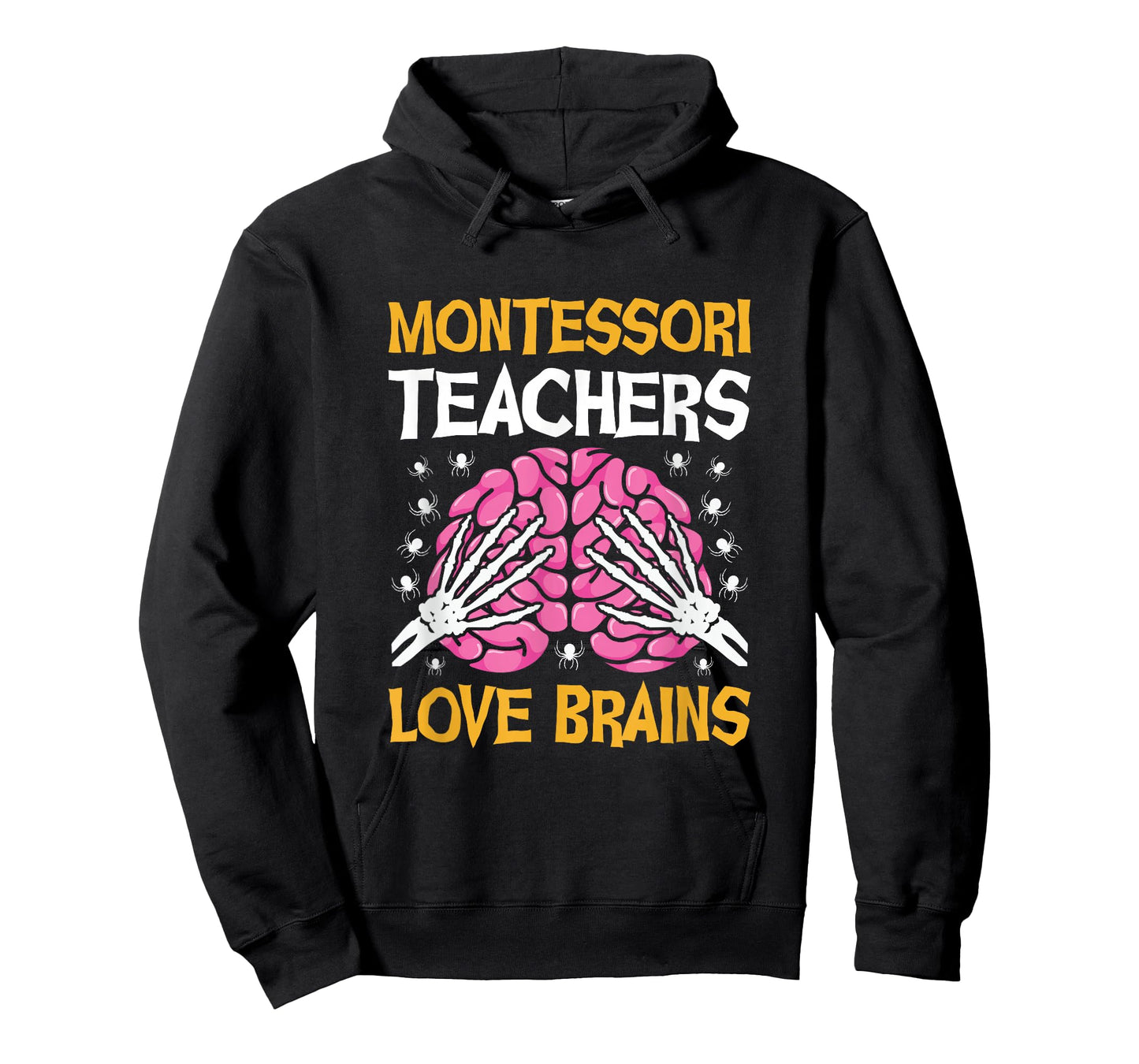 Montessori Teacher Love Brains Funny Halloween School T-Shirt