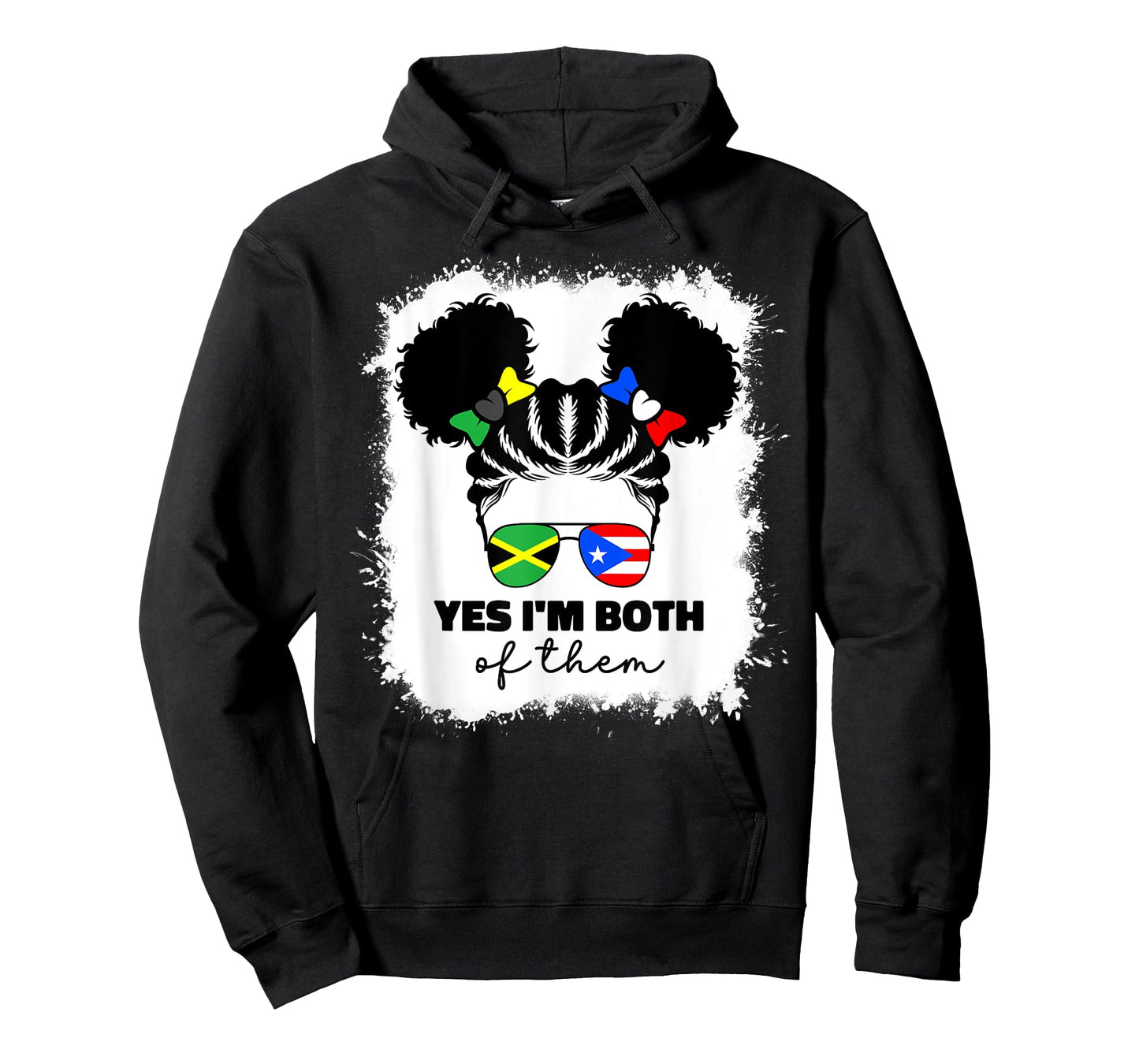 Half Jamaican And Puerto Rican Rico Jamaica Flag Kids Grils T-Shirt