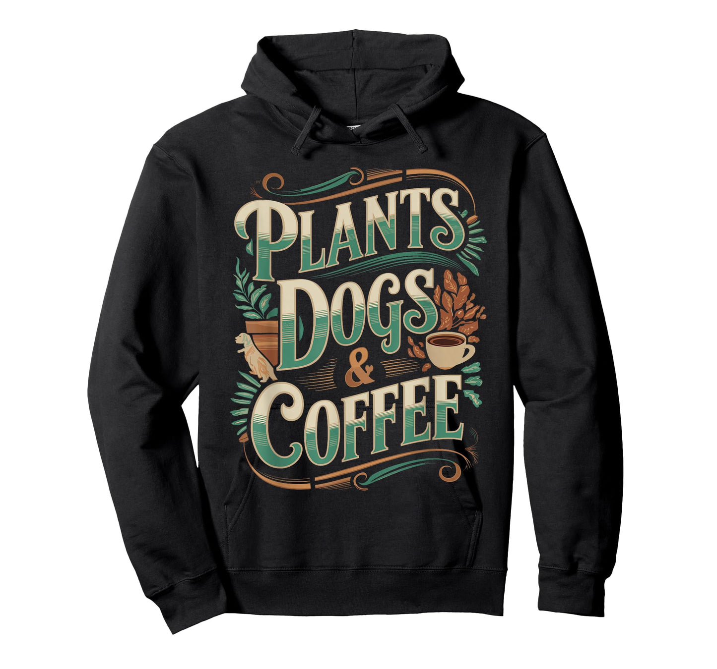 Plants Dogs and Coffee Vibes T-Shirt