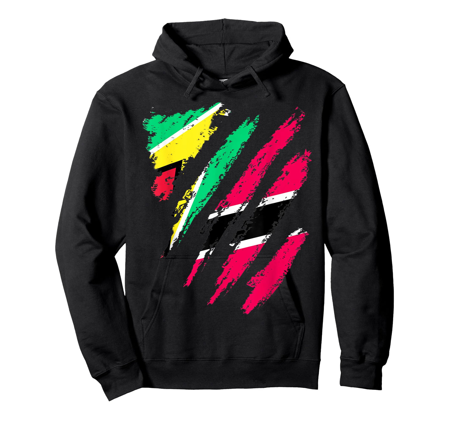 Guyana Flag Trinidad&Tobago Grown Patriot Country Stripes T-Shirt