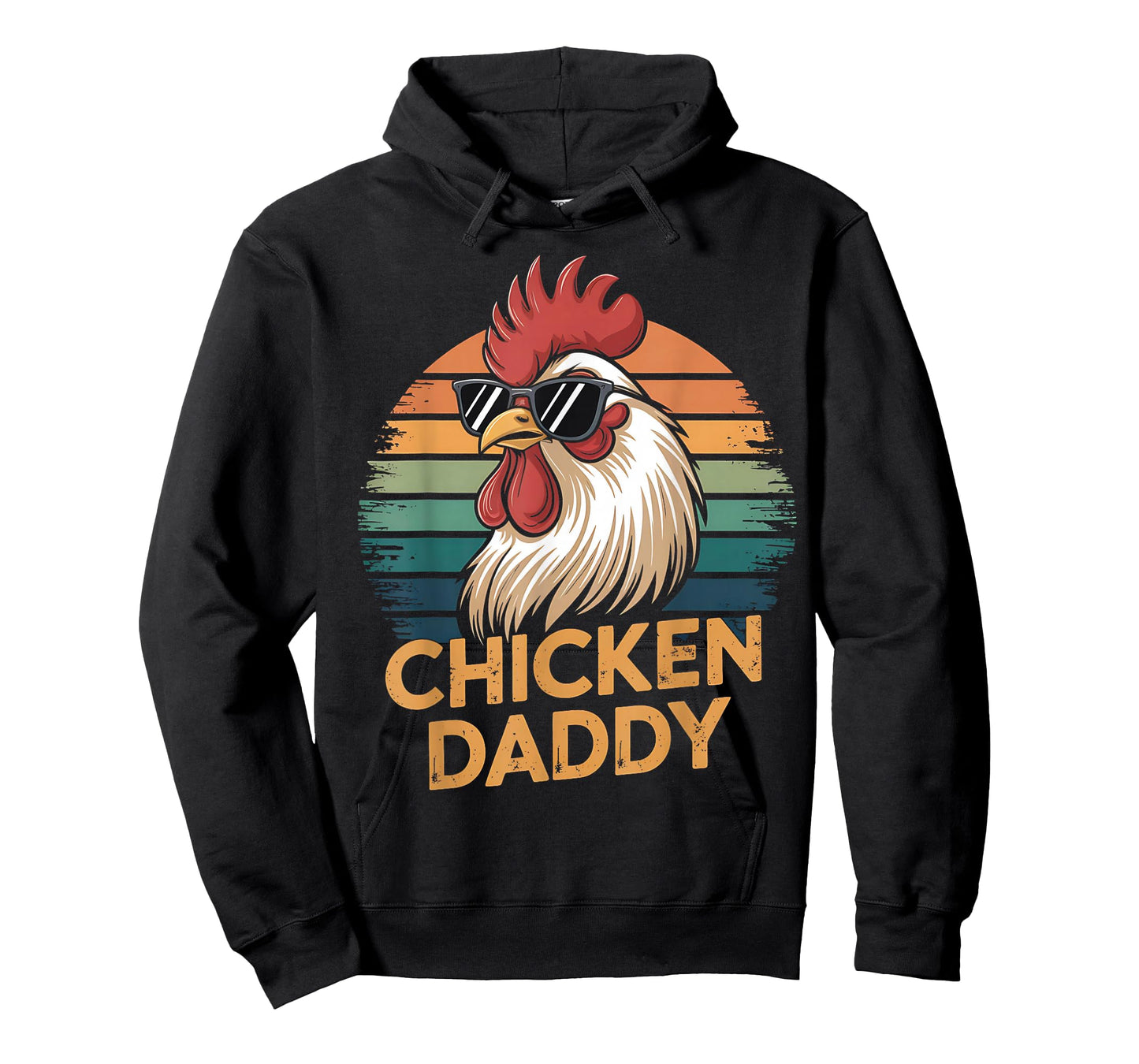 Retro Chicken Daddy Vintage 70s Retro Funny Farm Chicken Dad T-Shirt