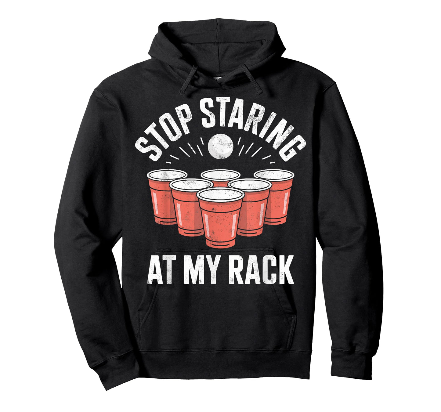 Stop Staring At My Rack Beer Pong Drinking Game Beer Party T-Shirt