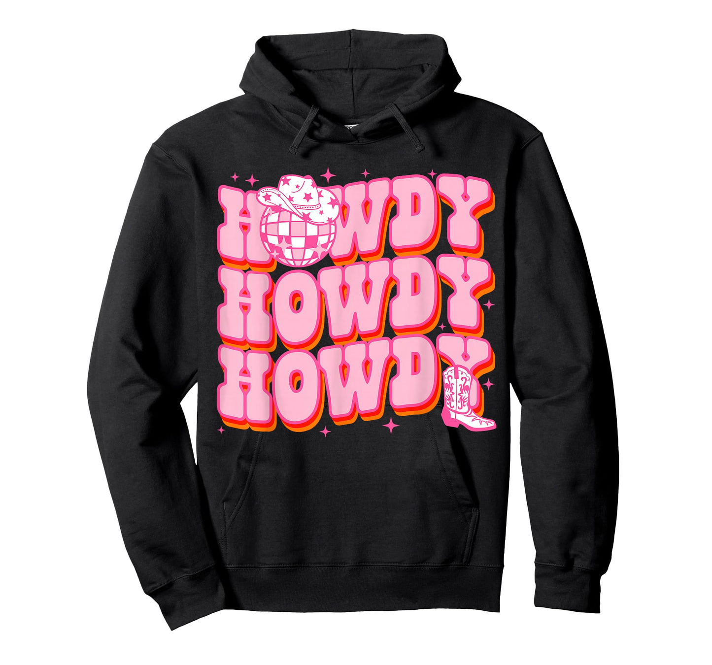 Howdy Southern Western Girl Country Rodeo Pink Disco Cowgirl T-Shirt