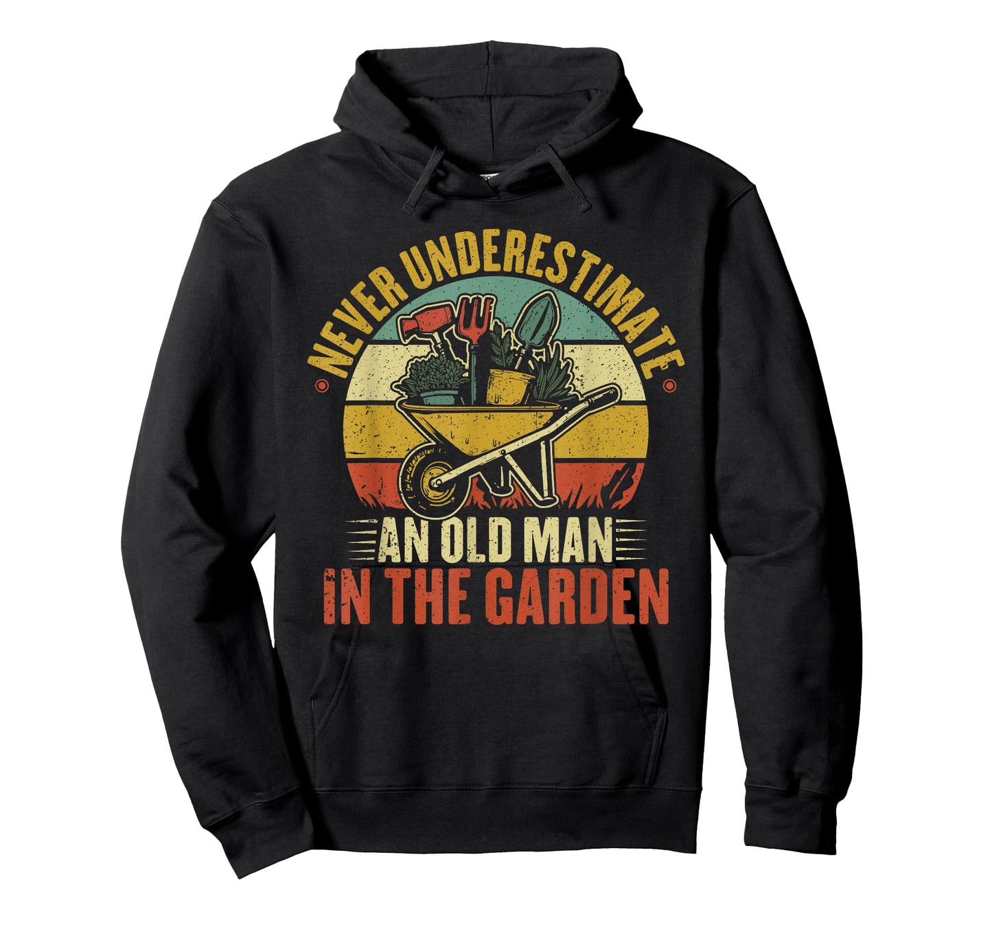 Never Underestimate an Old Man in the Garden Funny Gardening T-Shirt