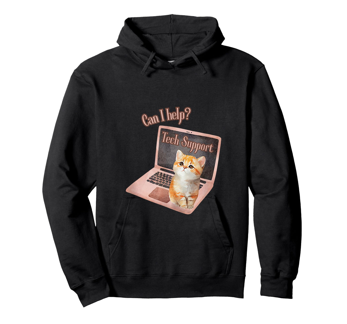 Tech Support Kitten Laptop T-Shirt