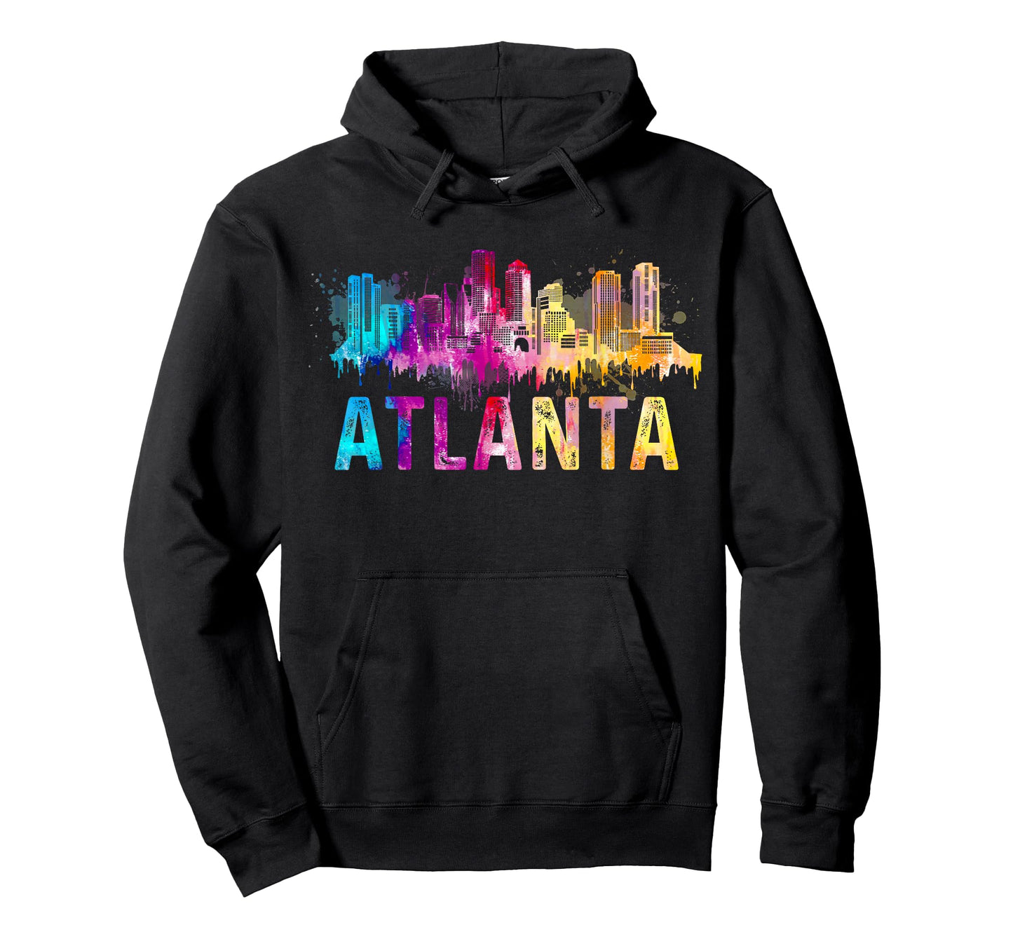 Atlanta Georgia Retro Watercolor Skyline Gifts T-Shirt