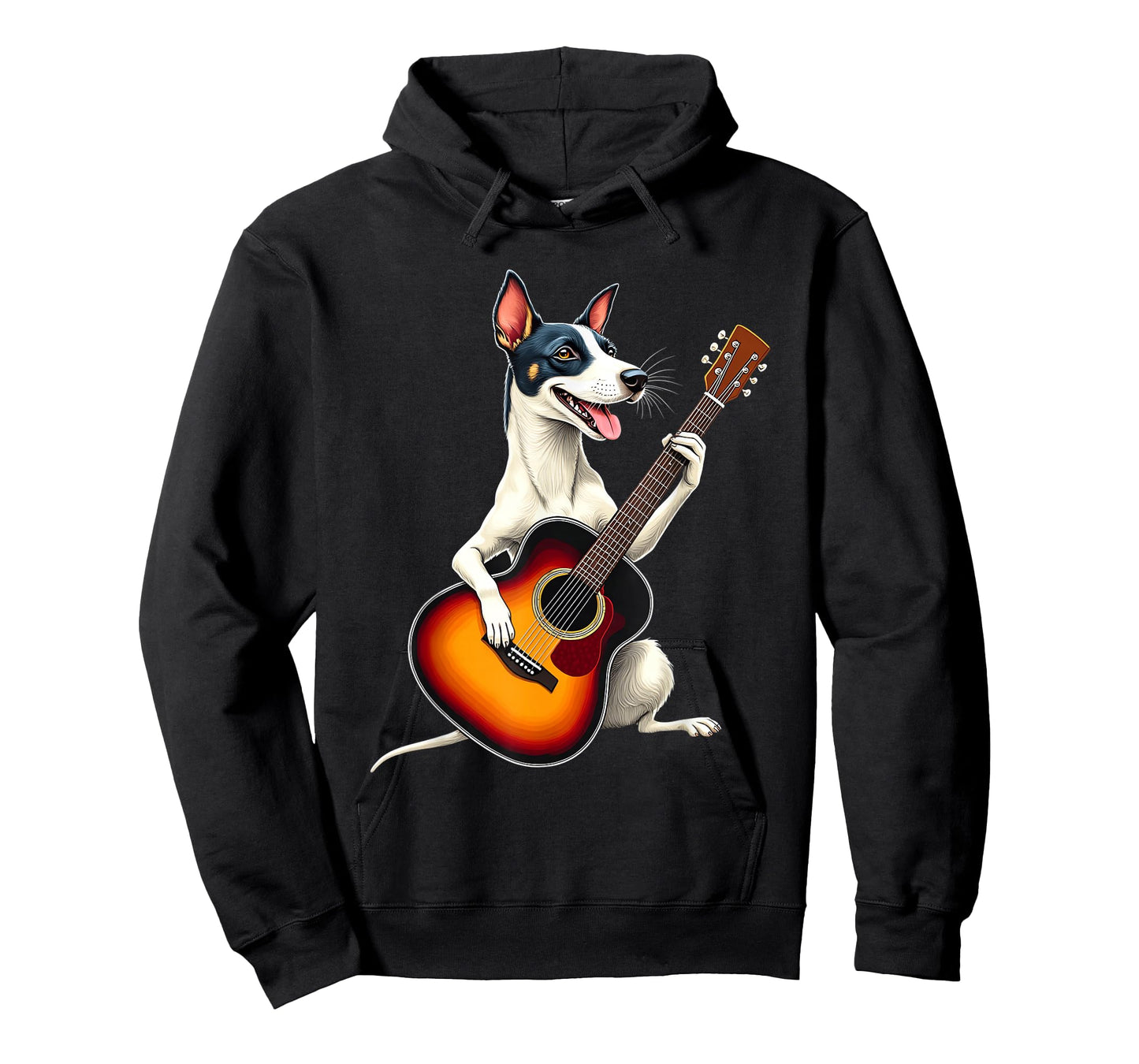 Rat Terrier Dog Playing Guitar Design Funny Rat Terrier T-Shirt