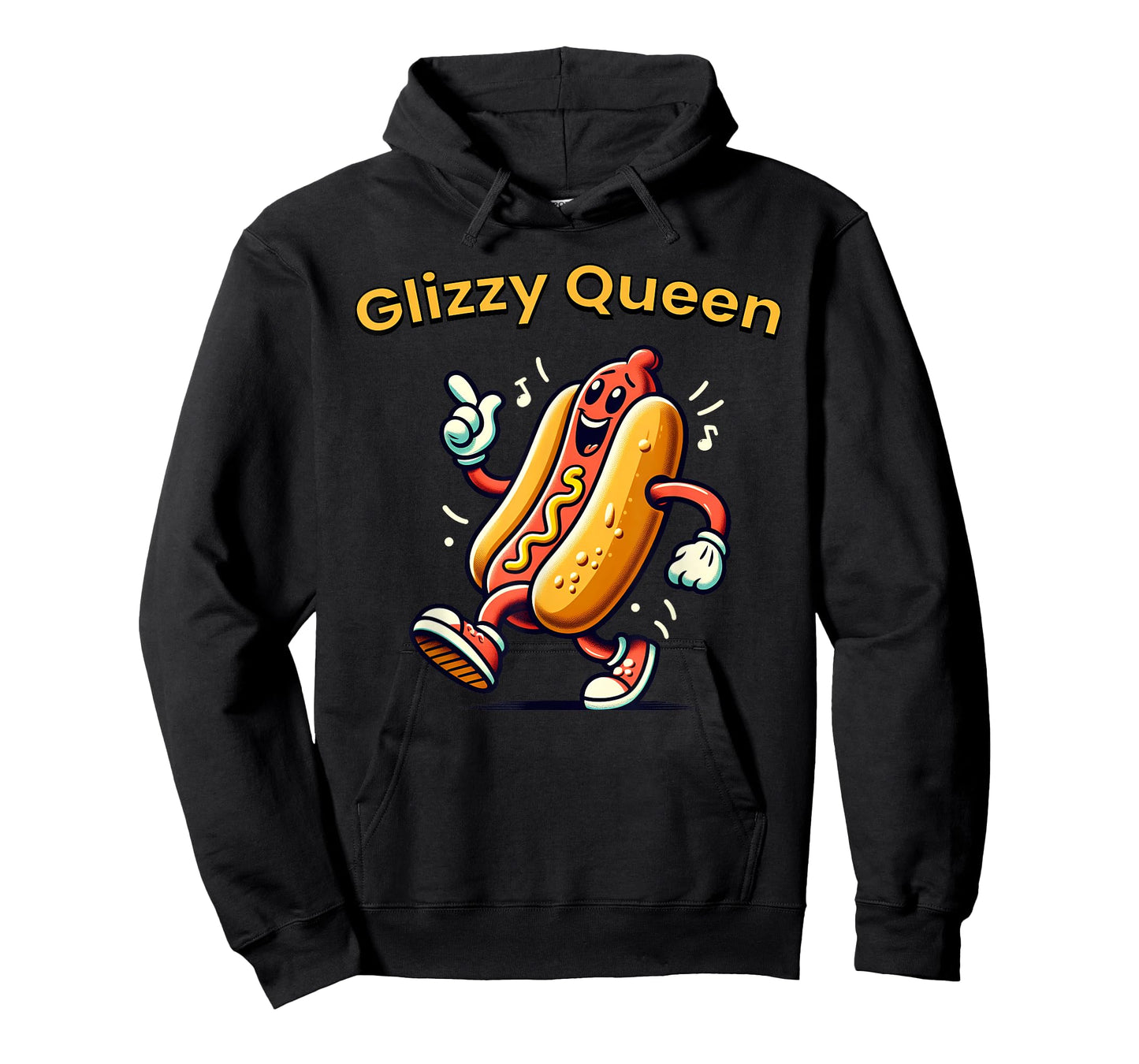 Funny Hotdog Cartoon Glizzy Queen Meme Pun Internet Humor T-Shirt