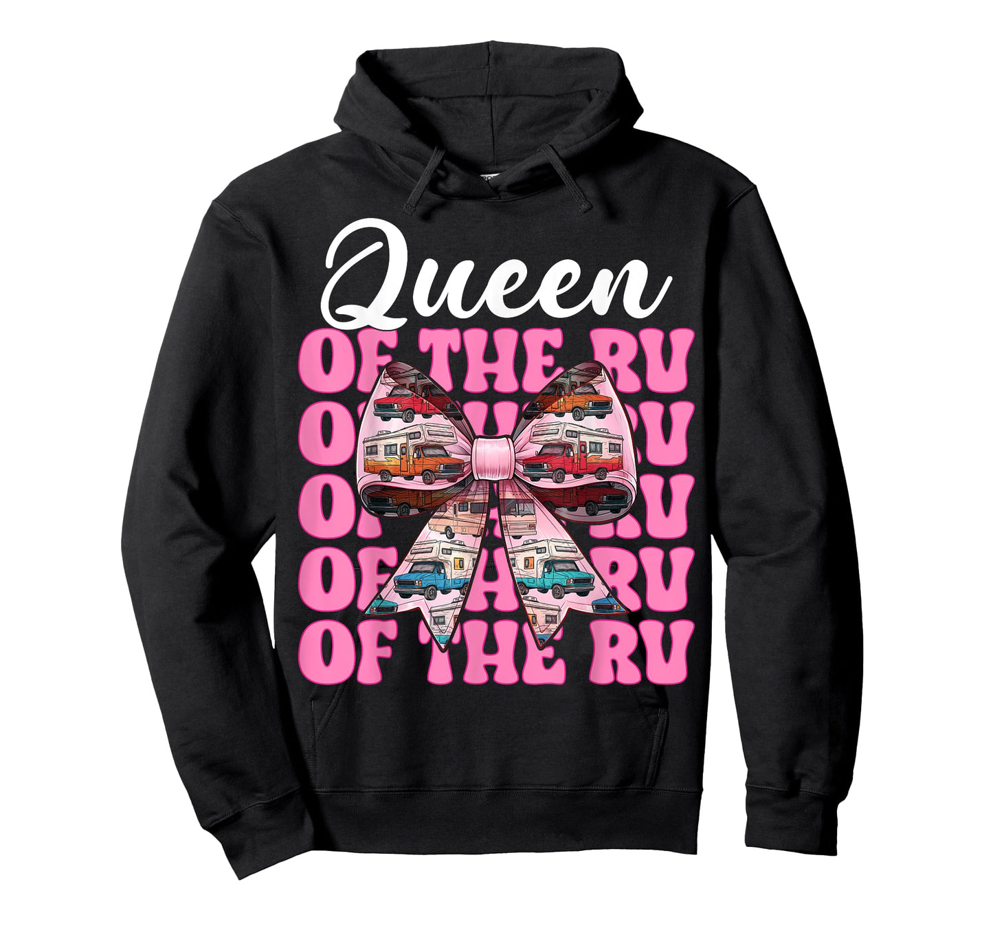 Queen of The Rv Camping Camper Motorhome Girl Mom Coquette T-Shirt