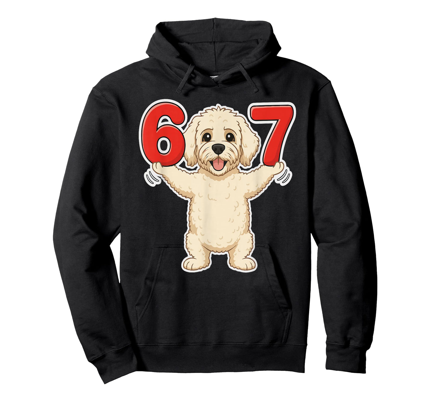 67 Funny Labradoodle Six Seven 6-7 Meme Gen Z Humor Dog T-Shirt