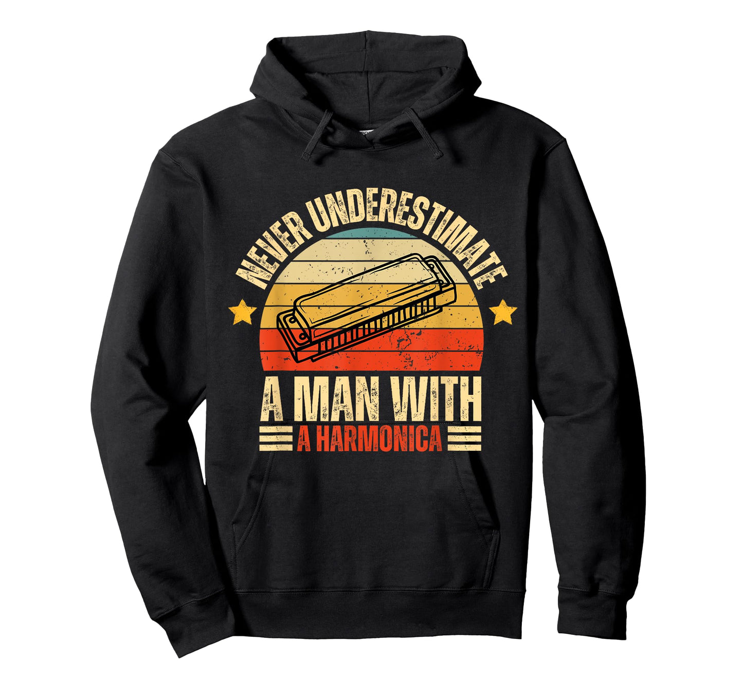 Never Underestimate A Man With A Harmonica Harmonica Player T-Shirt