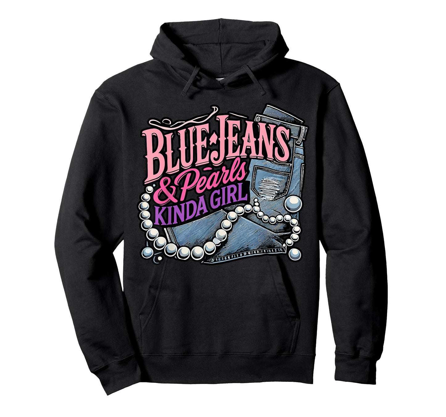 Blue Jeans & Pearls Kinda Girl Stylish T-Shirt