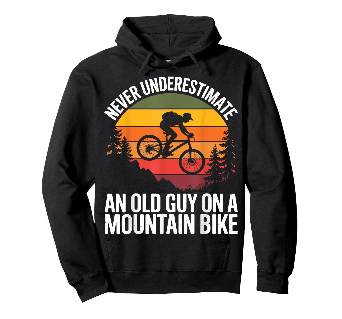 Cycling Bike Never Underestimate Old Guy On A Mountain Bike T-Shirt