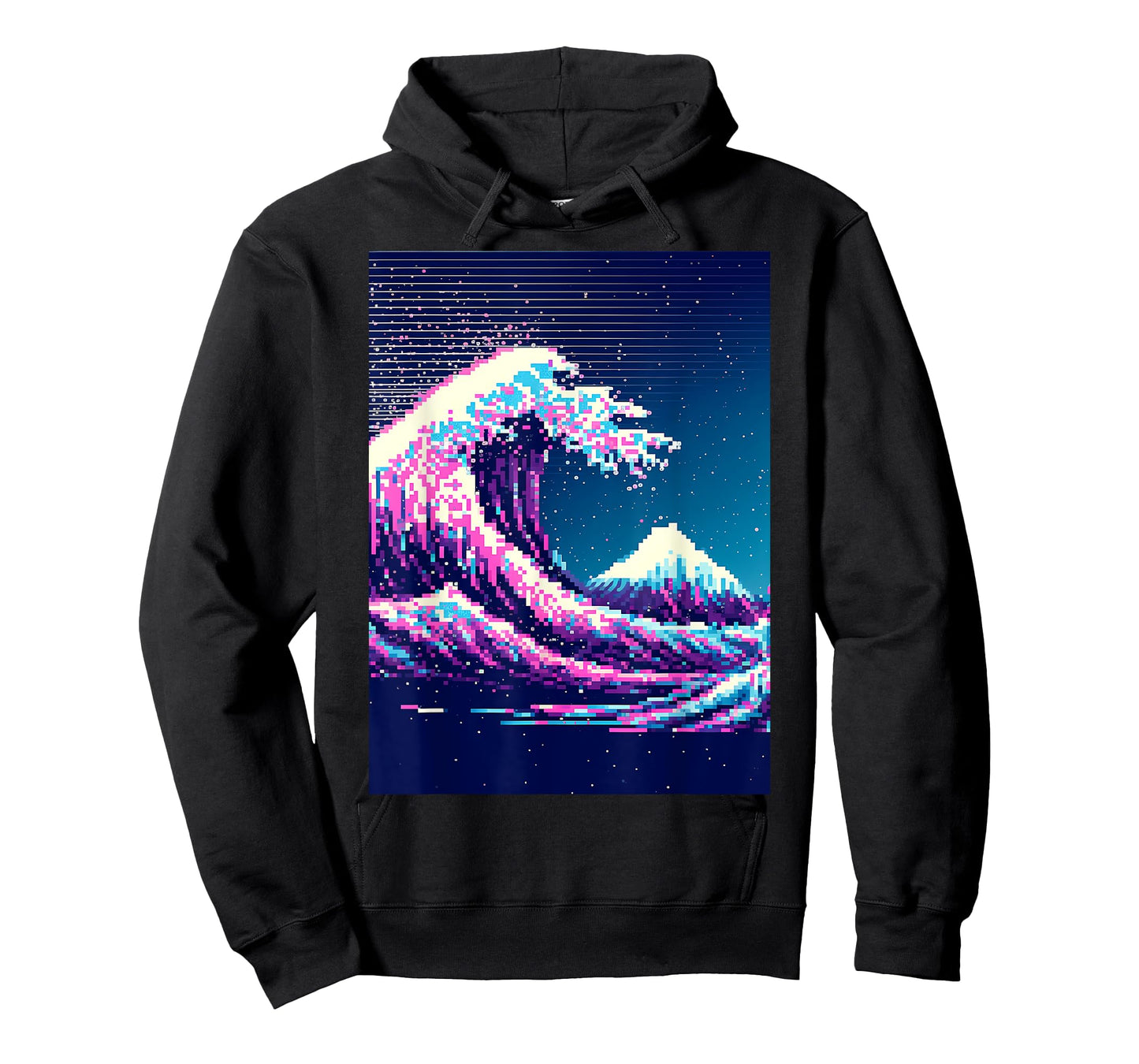 Vaporwave Glitch Aesthetic Great Wave off Kanagawa Retro T-Shirt