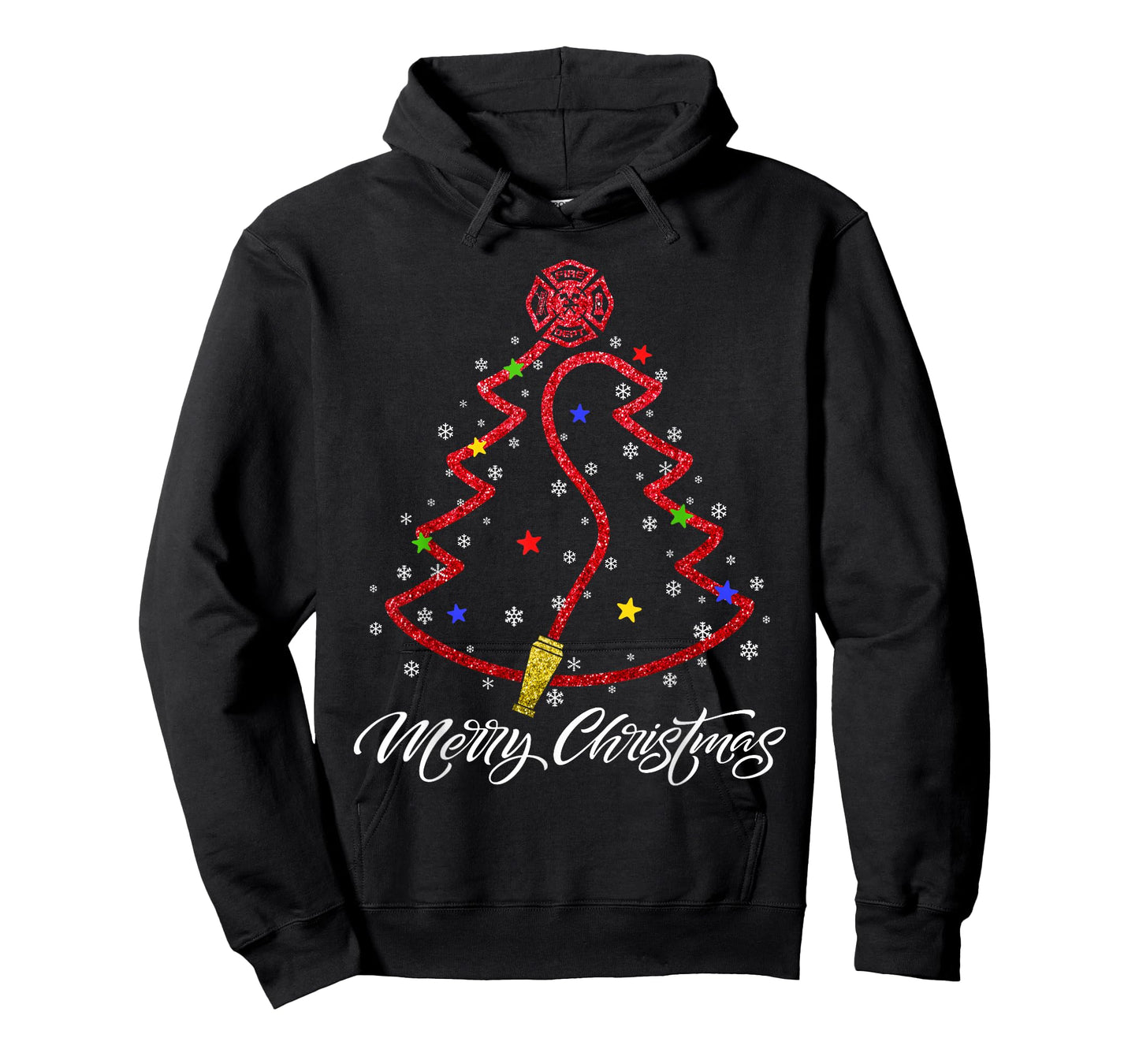 Merry Christmas Firefighter Christmas Tree Fire Department T-Shirt