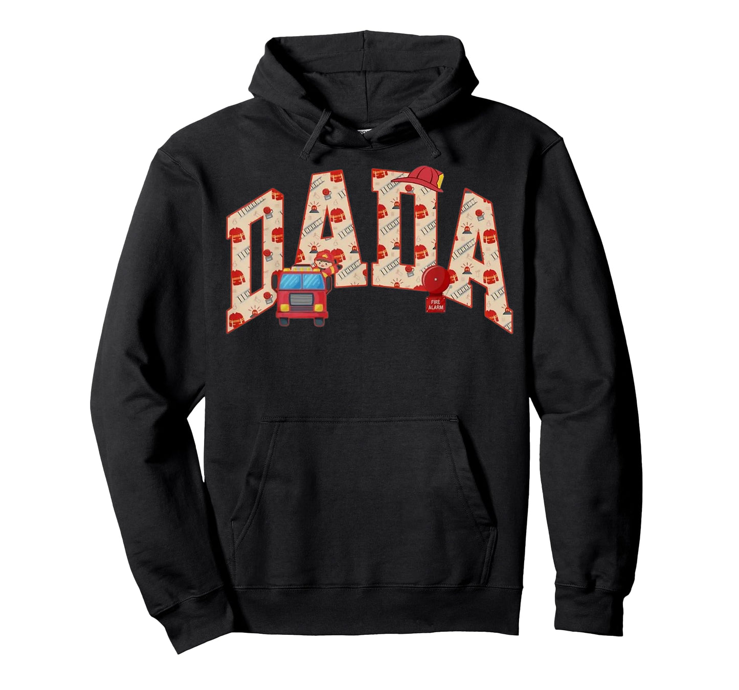 Dada Birthday Boy Fire Truck Firefighter First Birthday Dad T-Shirt