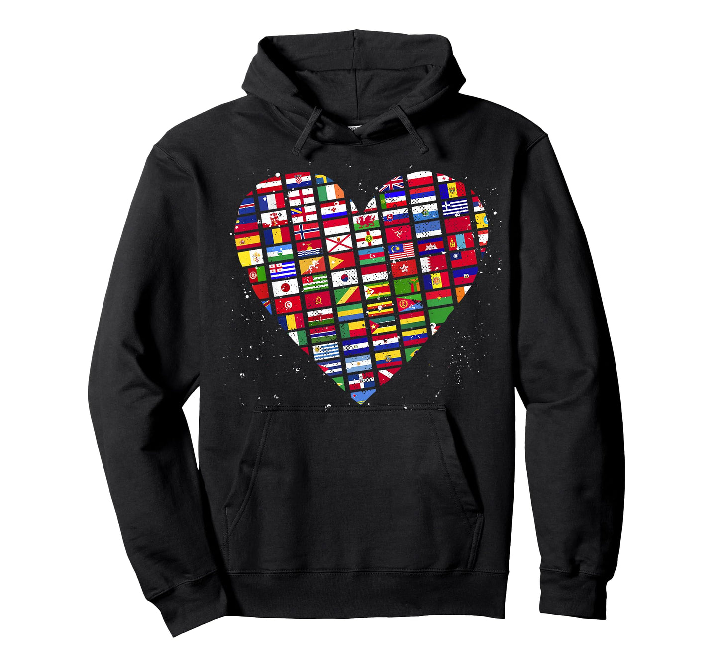 Heart World Country Flags Planet Birthday Earth Day T-Shirt