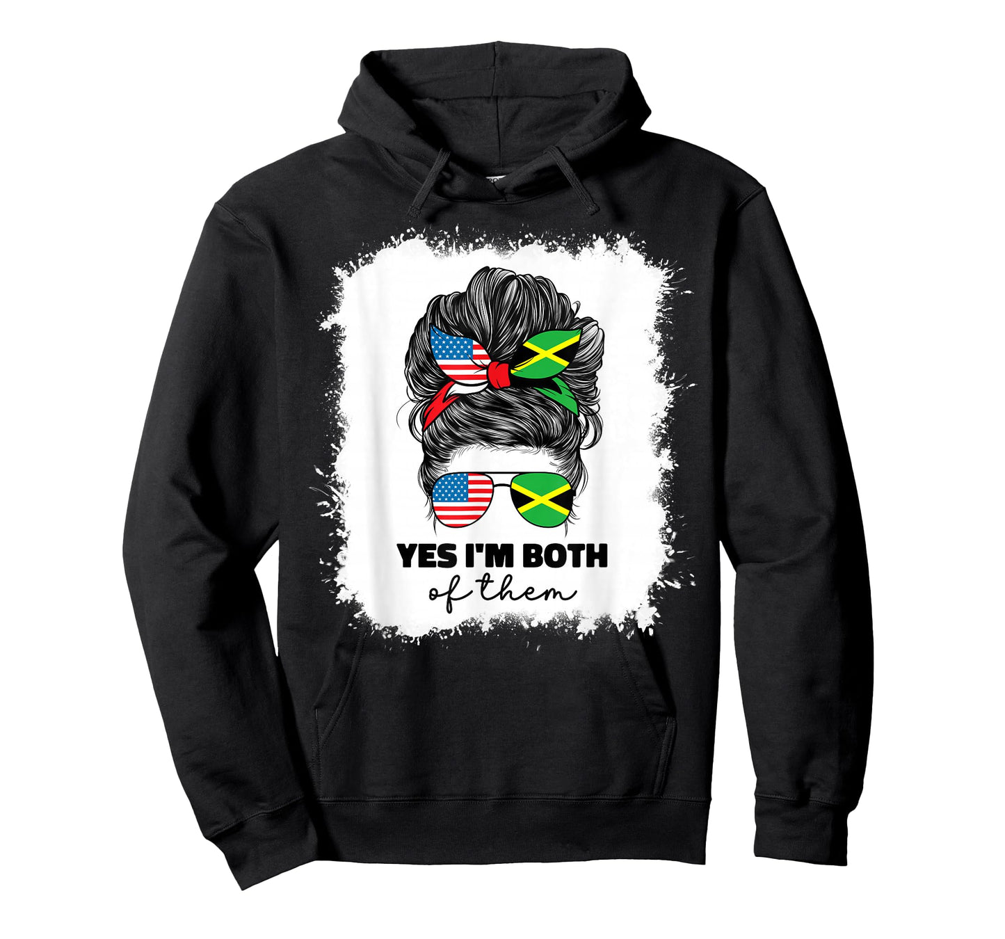 Half American And Jamaican Mix Usa America Jamaica Flag Girl T-Shirt