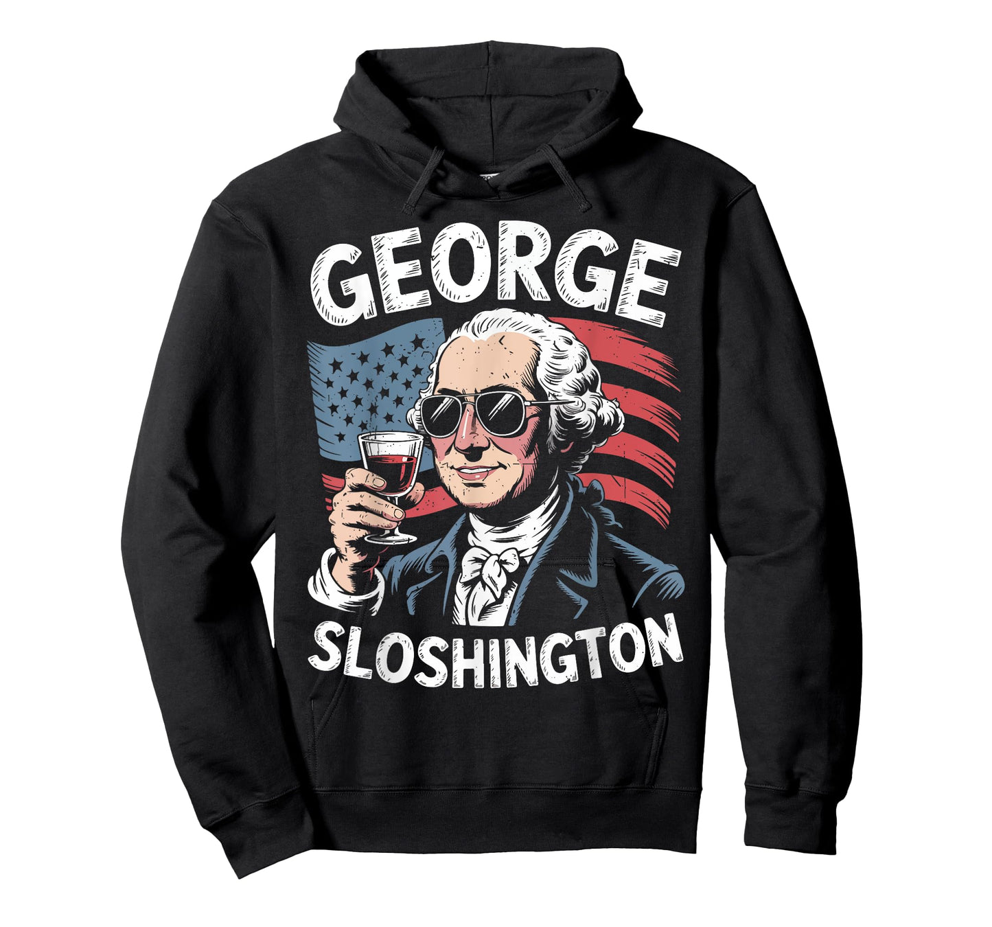 Funny George Sloshington Washington Drinking 4th July Men T-Shirt