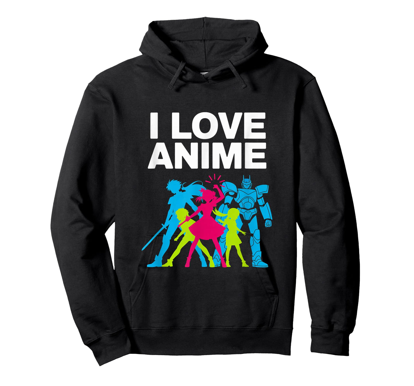 I Love Anime Silhouette Characters T-Shirt