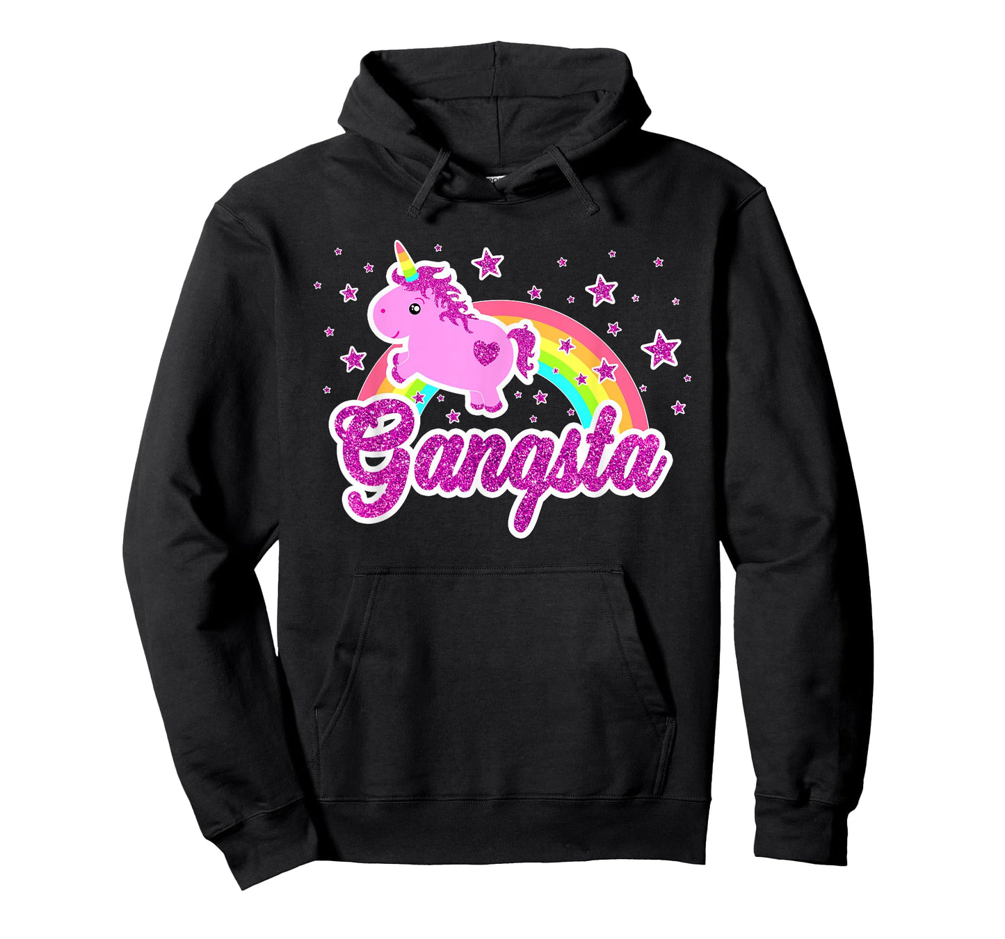 Funny Ironic Cool Unicorn Gangsta Music Tee Festival Shirt T-Shirt