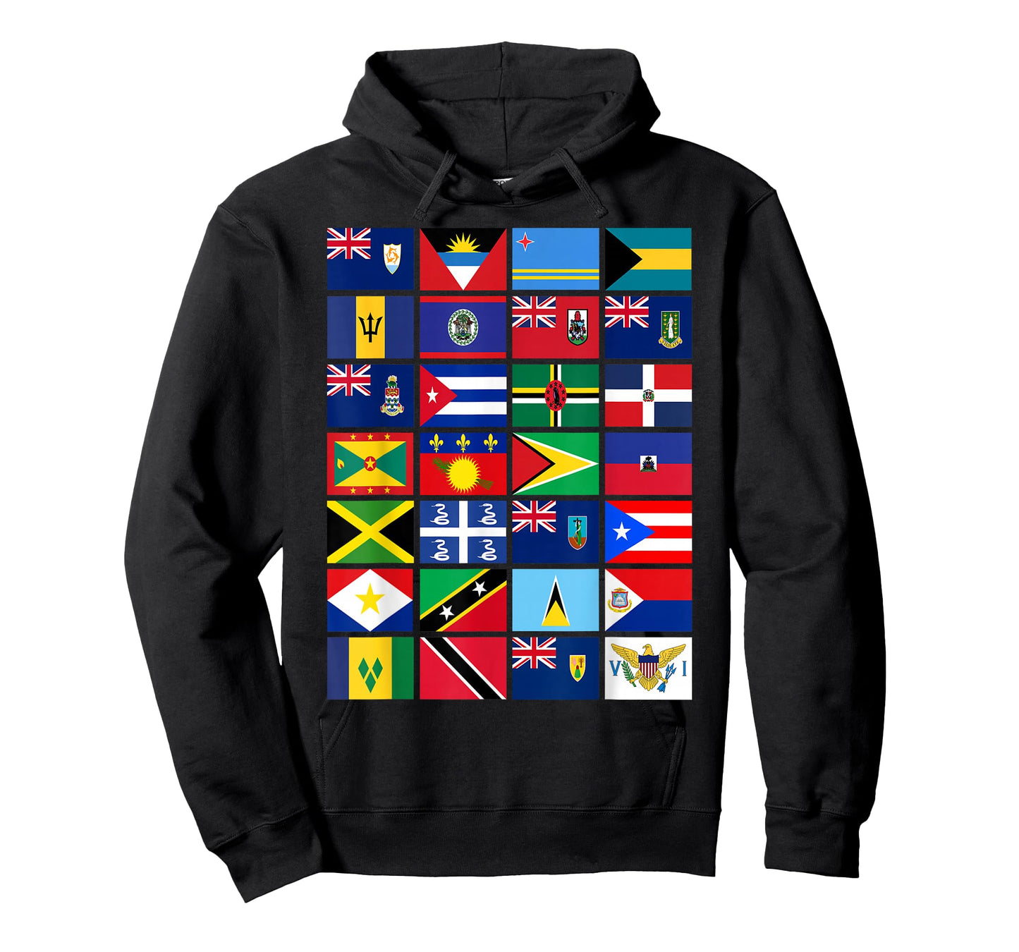 Caribbean Flags Unity Pride Souvenir Geography Gift T-Shirt