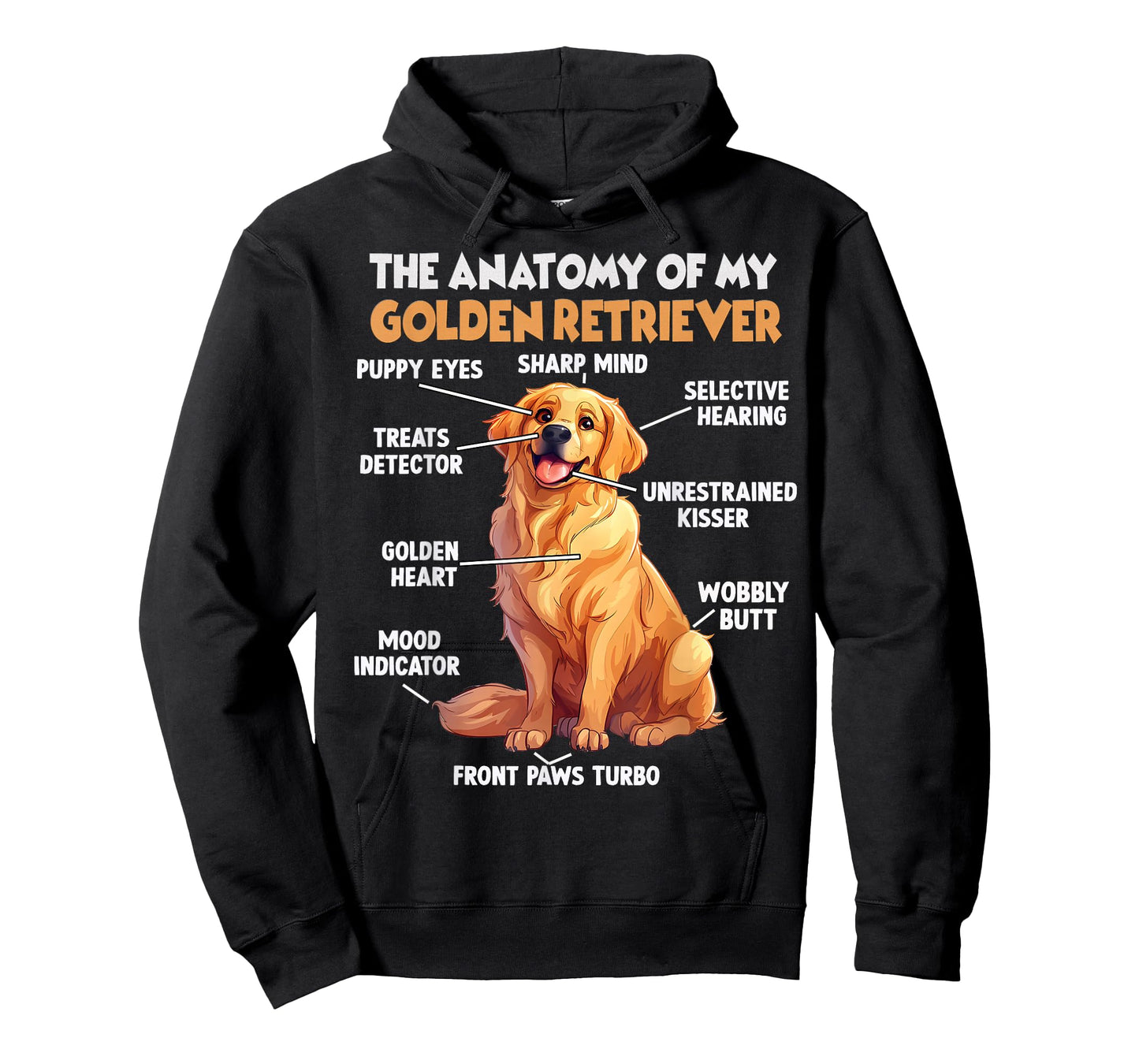 Golden Retriever Dog Owner T Golden Retriever Anatomy T-Shirt