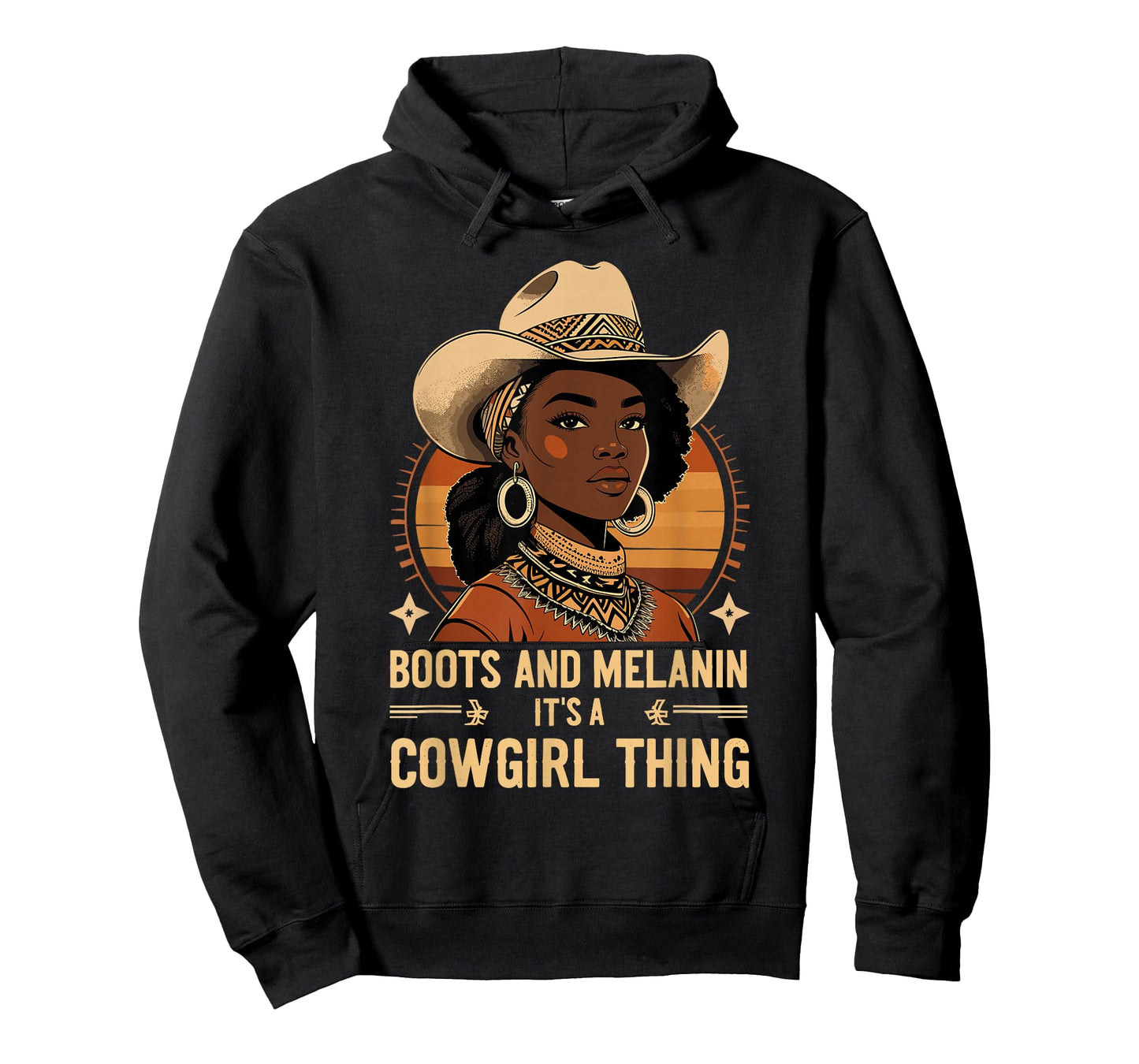 African American Western Country Texas Cowgirl Boots Melanin T-Shirt