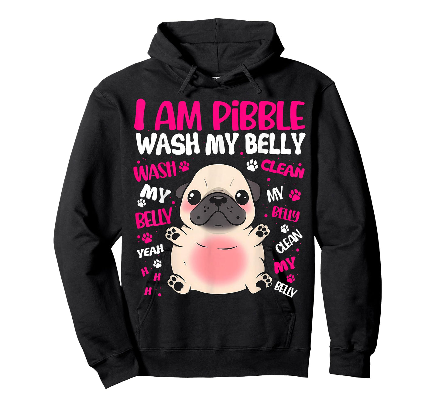 I Am Pibble Dog Puppy Wash Clean My Belly Funny Meme T-Shirt