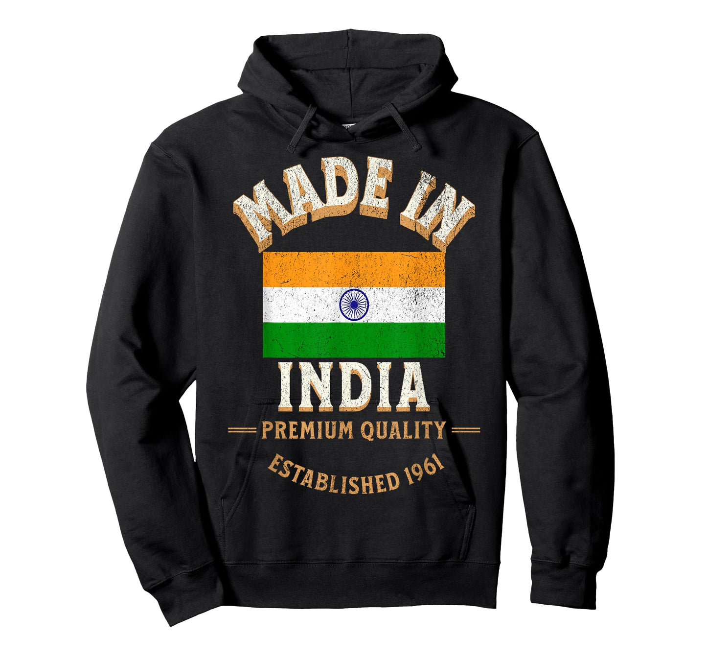 Made In India 1961 Premium Quality Indian Flag T-Shirt