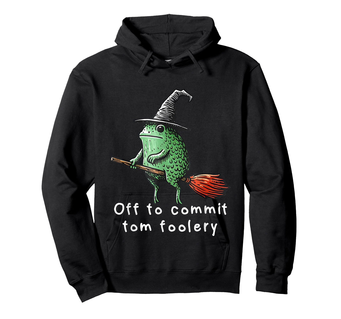 Whimsical Frog Wizard Witch Off to Commit Tomfoolery Meme T-Shirt