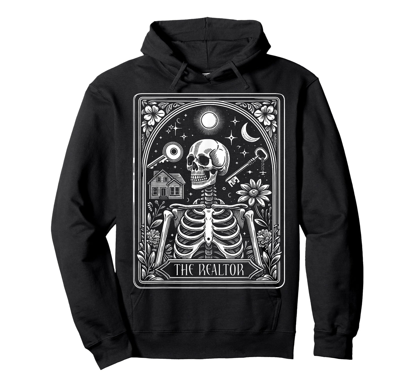 Realtor Skeleton Tarot Card Witch Vibes Astrology Realtor T-Shirt
