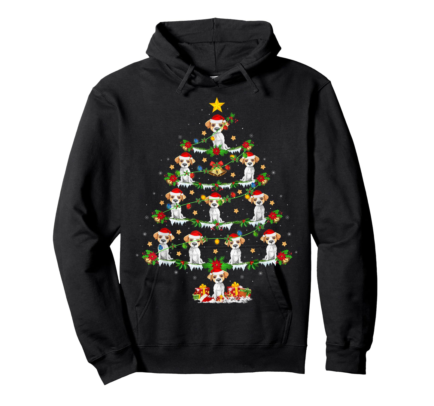 Jack Russel Dog Lover Lighting Jack Russel Christmas Tree Men Women Kids T-Shirt
