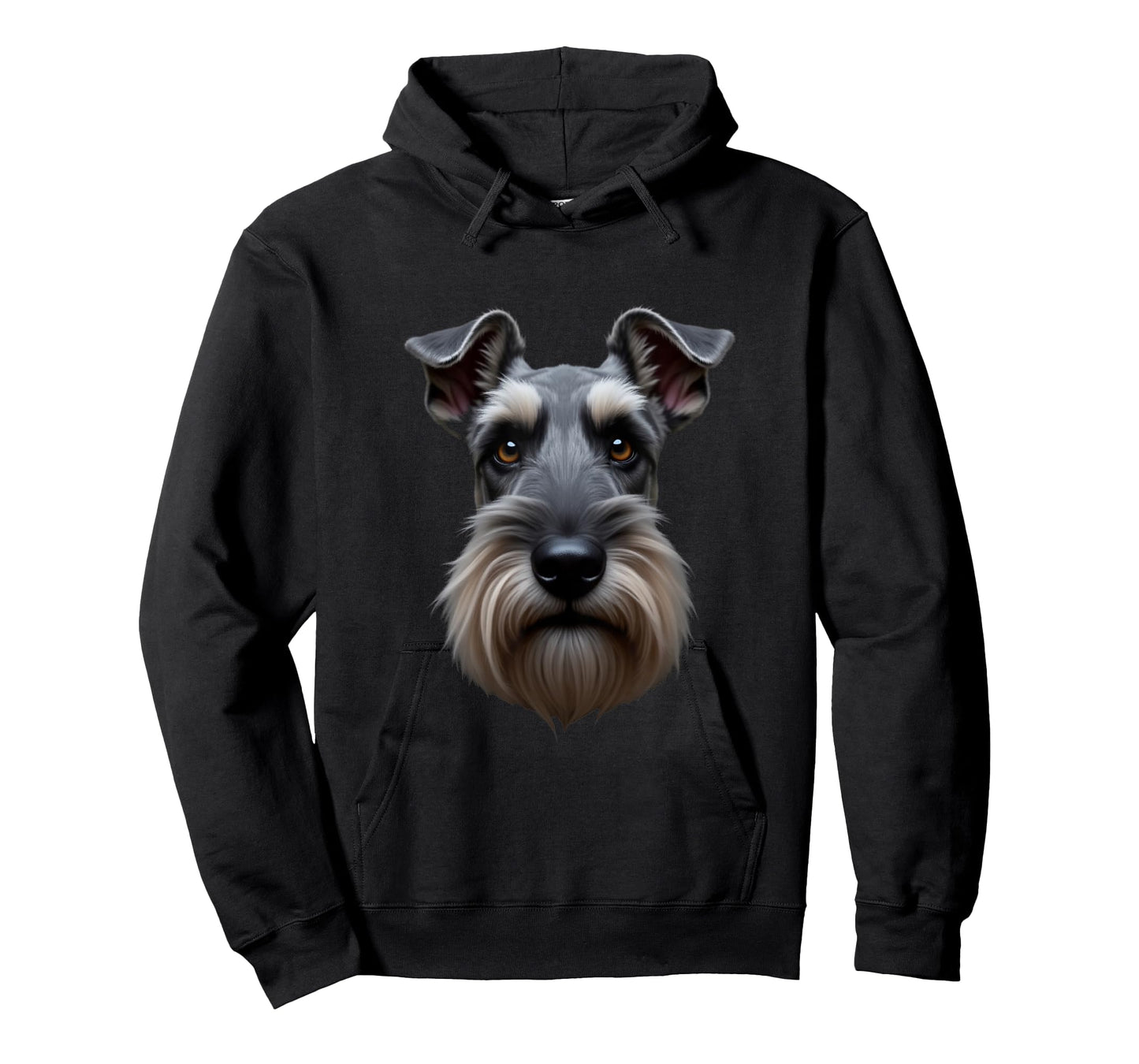 Black Schnauzer Dog Schnauzer Face T-Shirt