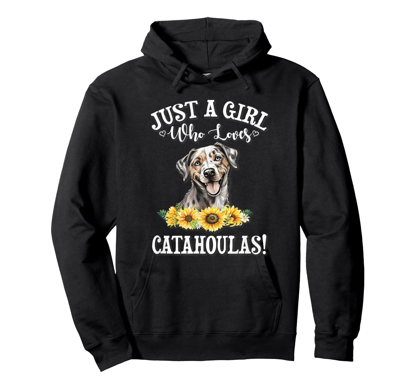 Womens Flowers Just A Girl Who Loves Catahoula Leopard Dogs T-Shirt