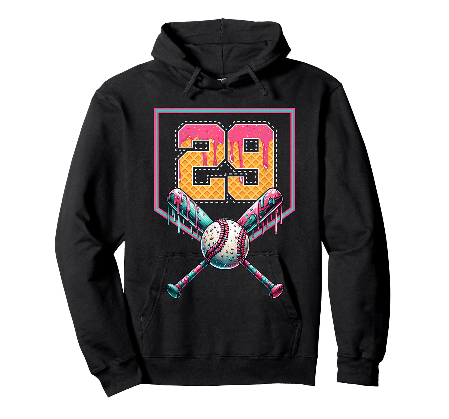 Baseball Drip Number 29 Player Or 29th Birthday T-Shirt