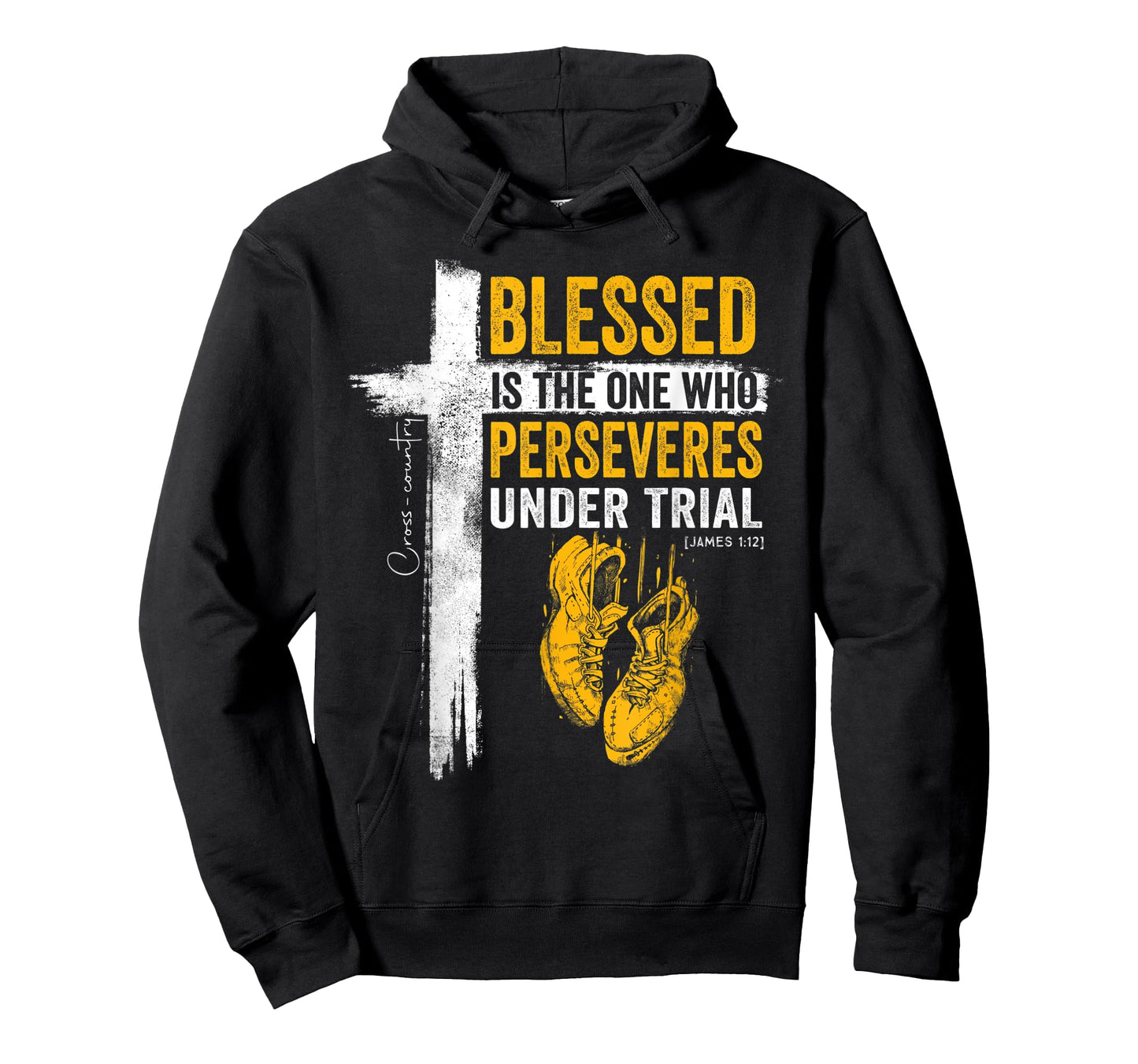 Religious Cross Country Runner James 1:12 Bible Verse Christ T-Shirt