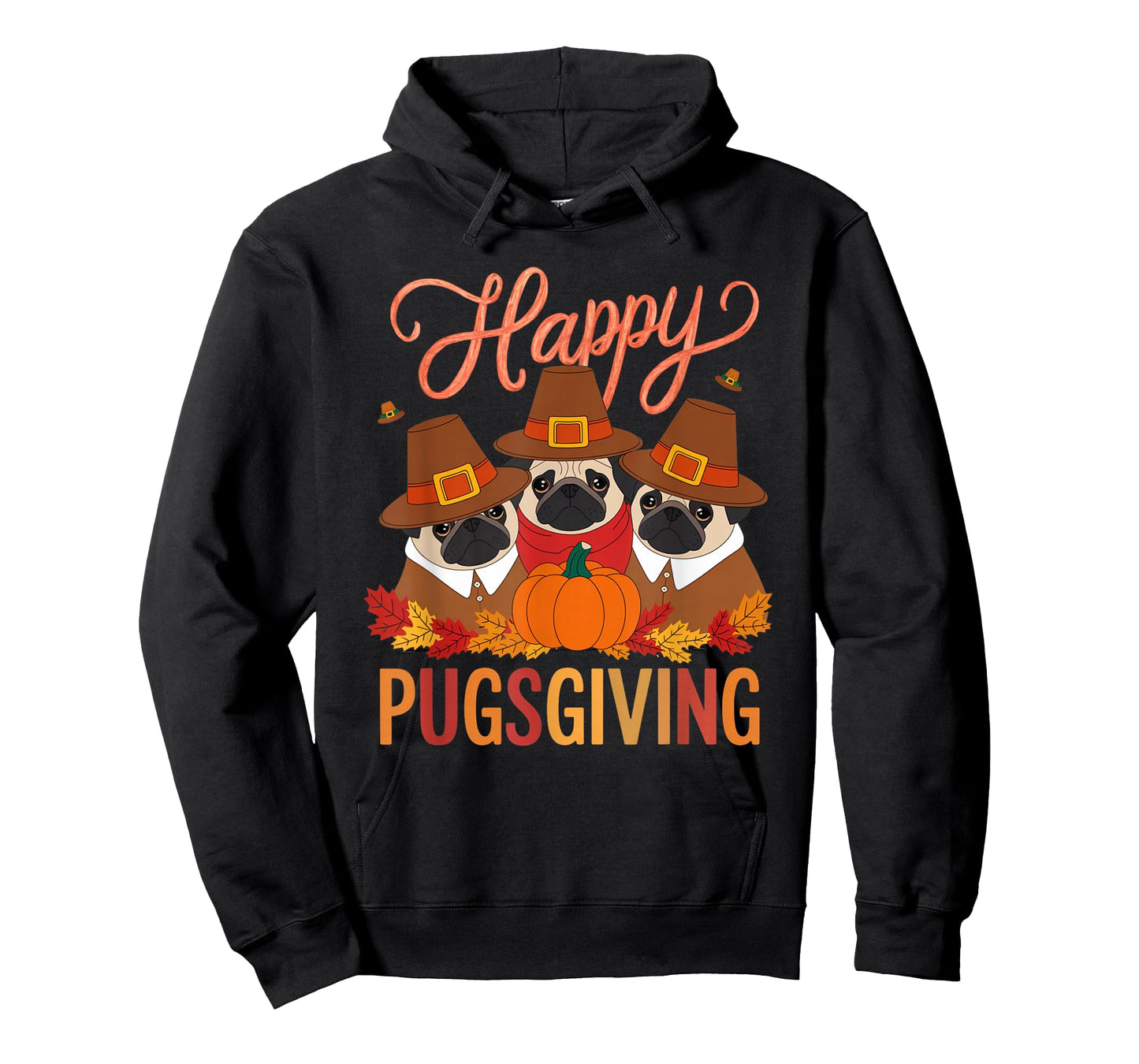Thanksgiving Happy Pugsgiving Funny Pug Dog Owners T-Shirt