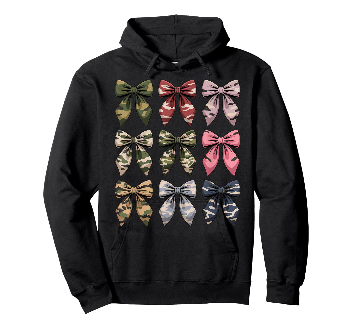Camouflage Old Camo Bow Cute Country Hunting Women Girl T-Shirt