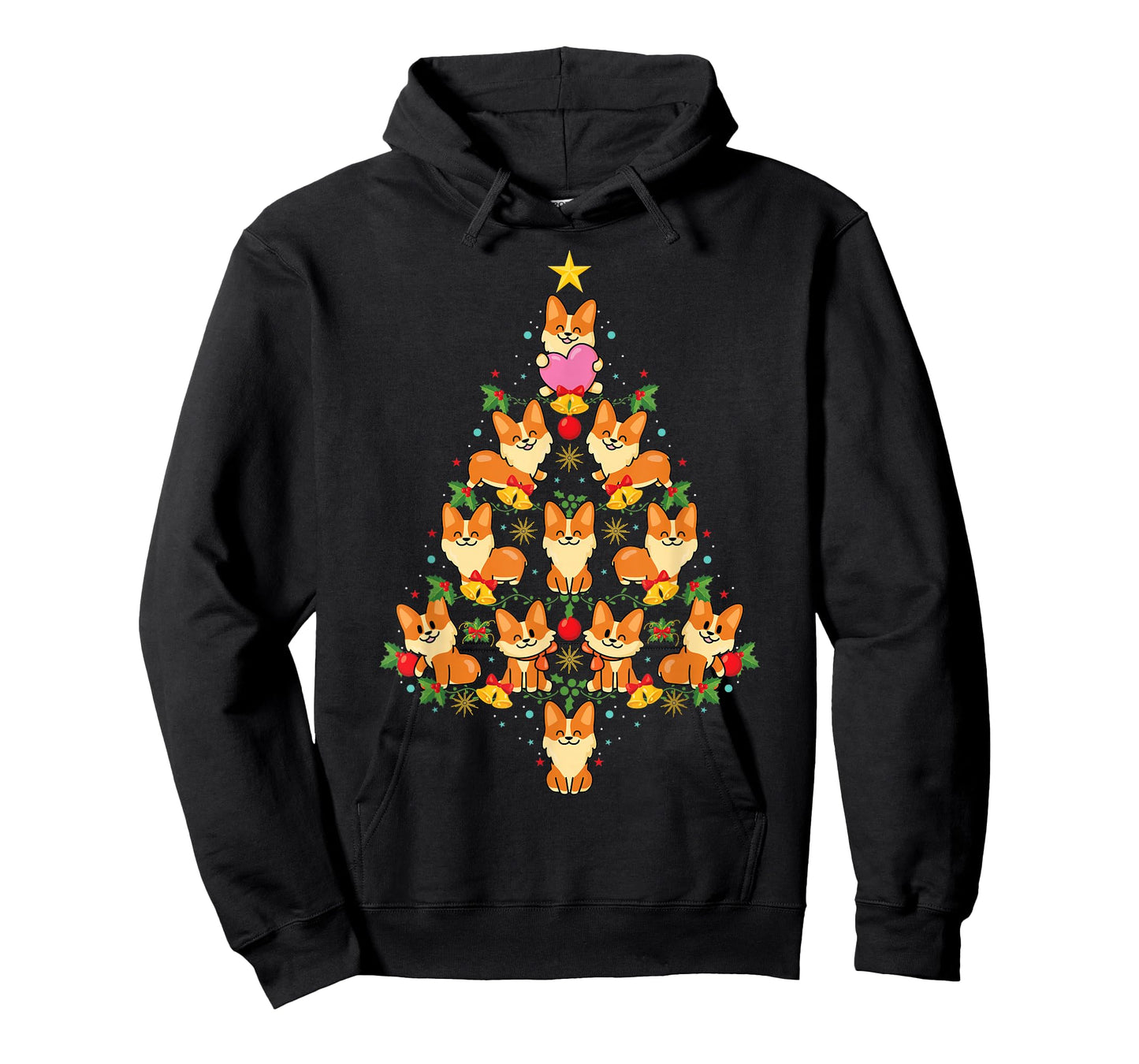 Cute Corgi Dog Christmas Tree Xmas Tree T-Shirt