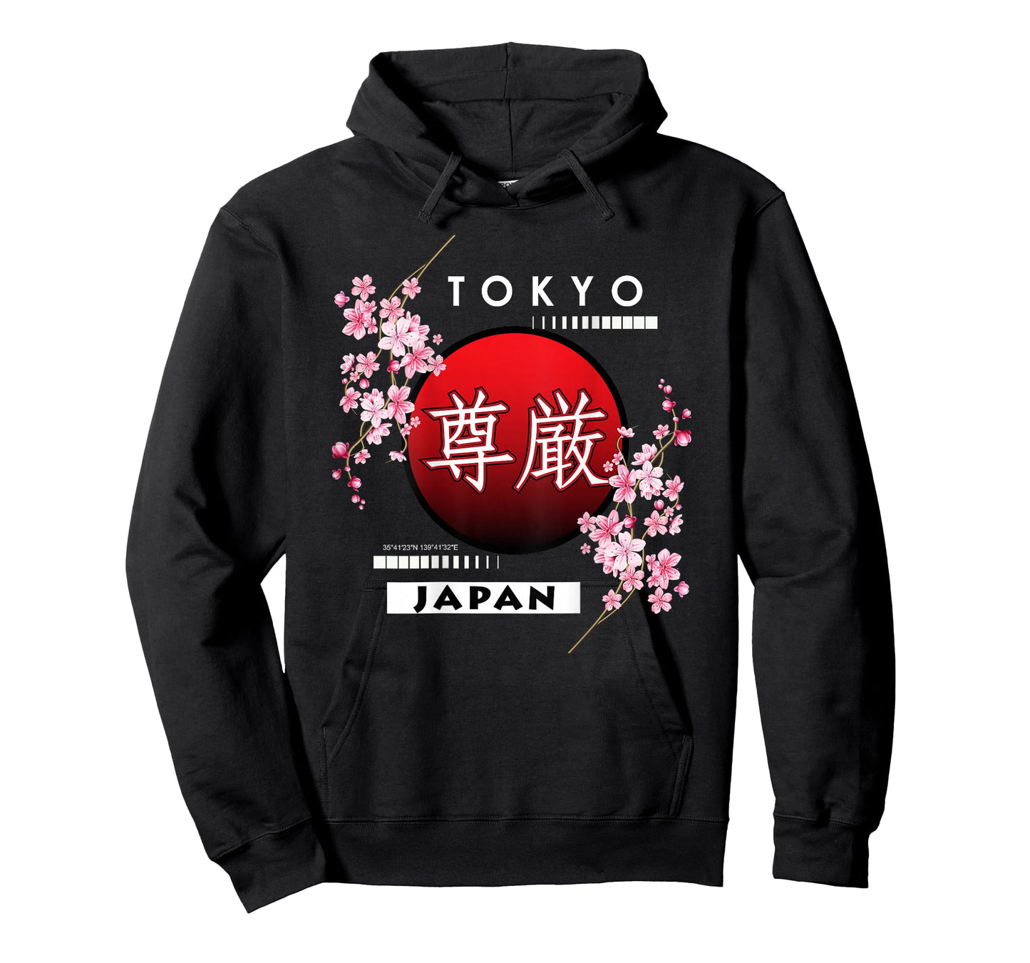Sakura Cherry Blossom of Big City in Japan, Tokyo Back Print T-Shirt