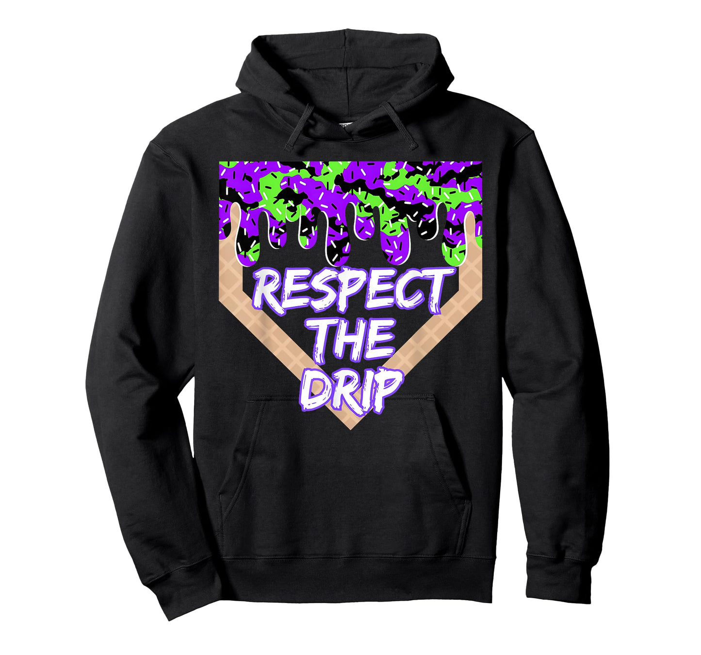 Respect The Drip Halloween Baseball Home Plate Ice Cream T-Shirt