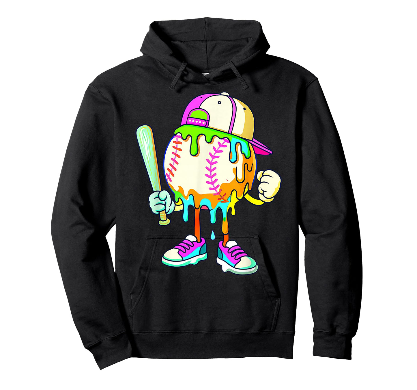 Funny Football Drip for Boys Kids Youth Dripping Ice Cream T-Shirt