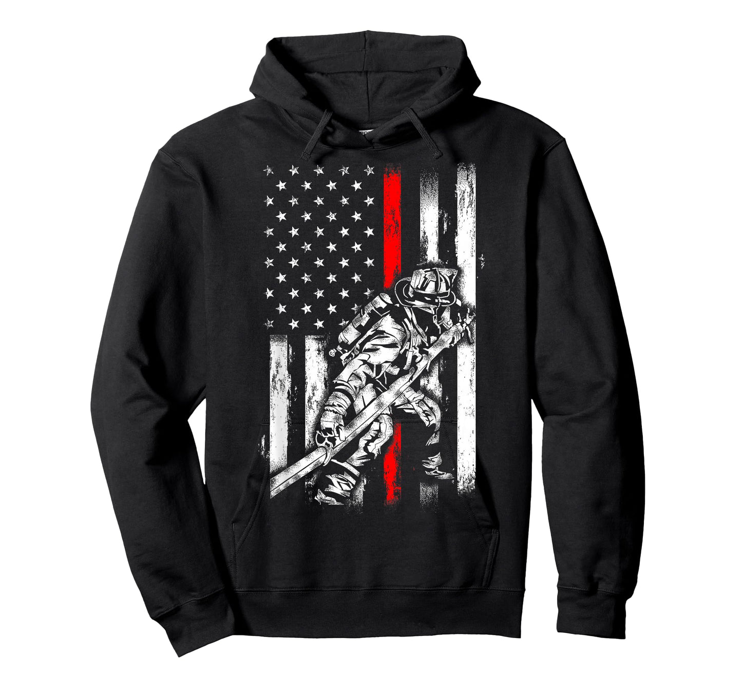 Firefighter American Flag for US Fireman T-Shirt