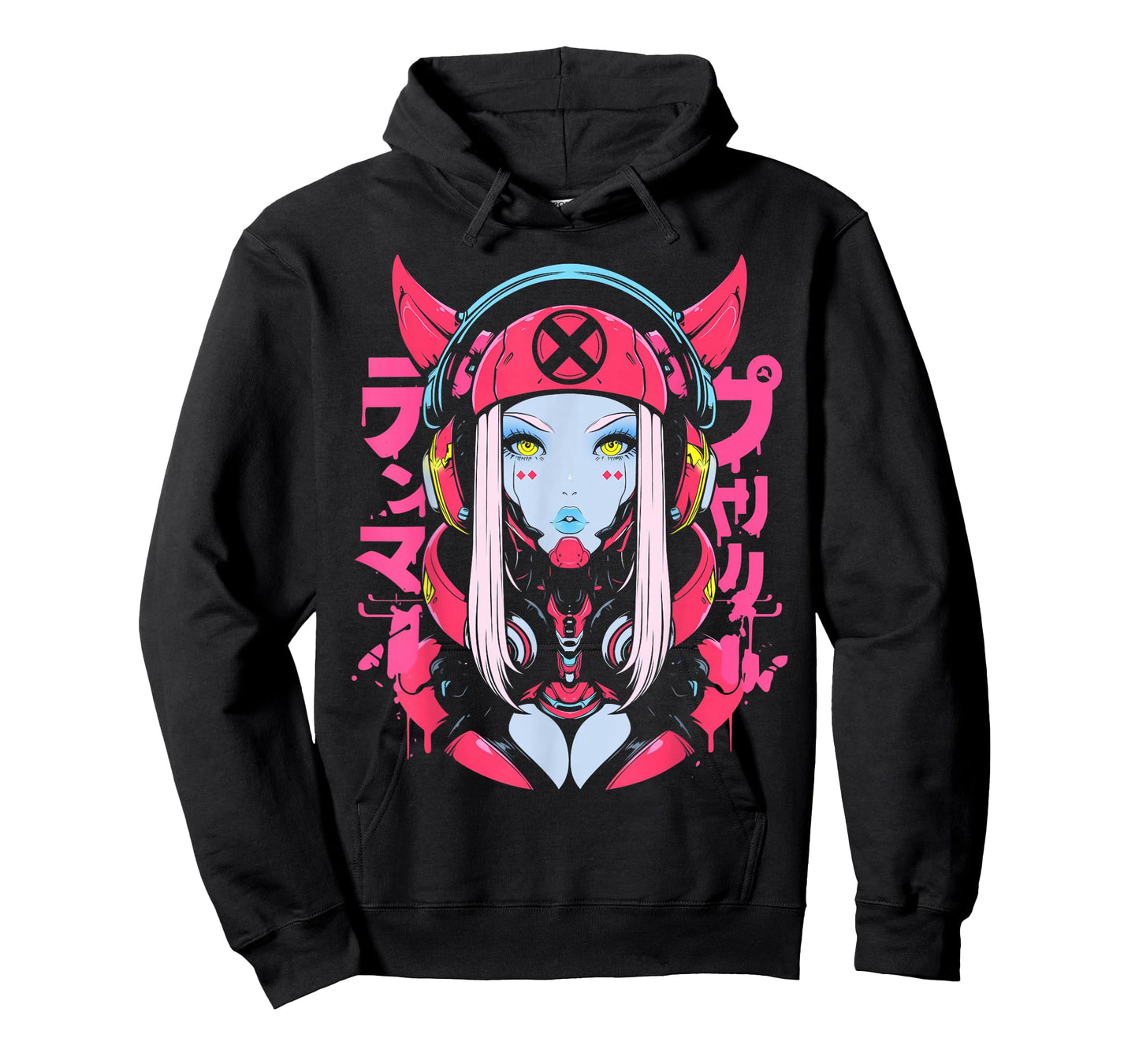 Anime Manga Cyberpunk Aesthetic Techwear Harajuku Waifu T-Shirt