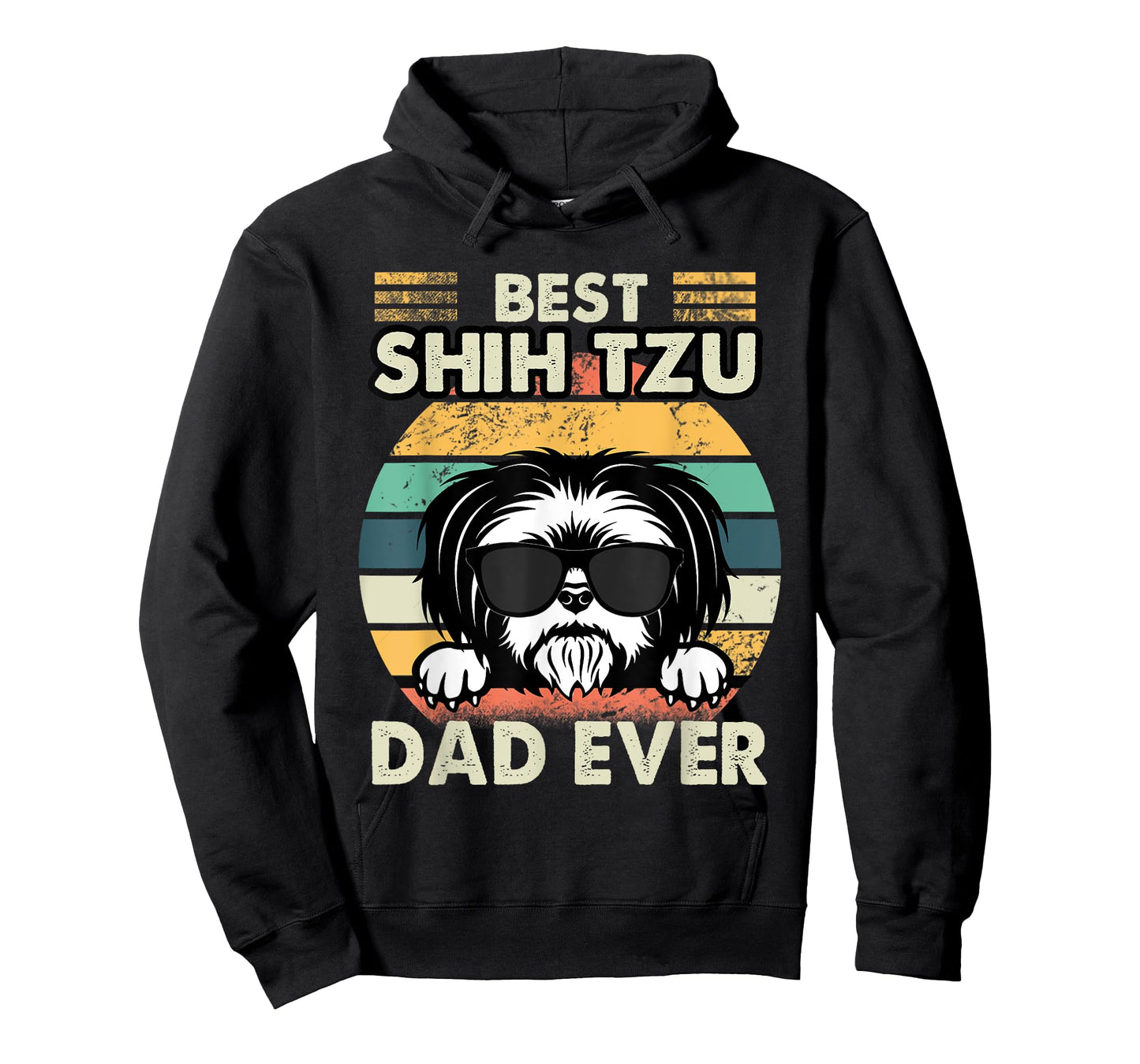 Best Shih Tzu Dad Ever Funny Shih Tzu Dad Gift Dog Lover T-Shirt for Men Women Girls Kids