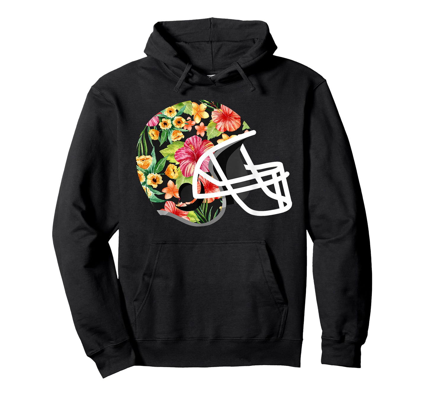 Hawaiian Flower T Shirt - Football Helmet Shirt Gift T-Shirt